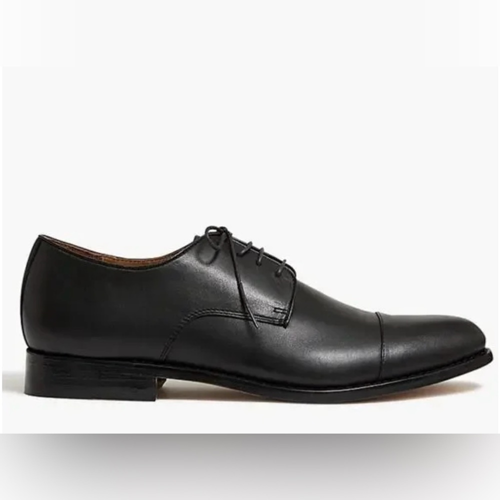J. CREW Leather cap-toe derby shoes in Black Size 11 M NWOB $228‎ BS113